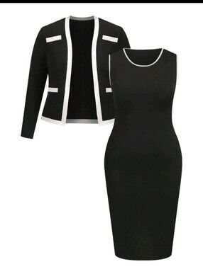 SHEIN Black Plus-Size Curve Dress